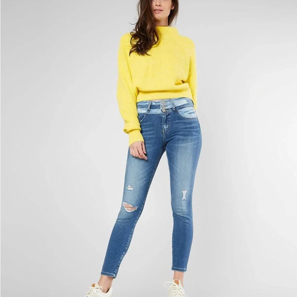 Free People Bright Yellow Turtleneck Sweater - Picture 3 of 11